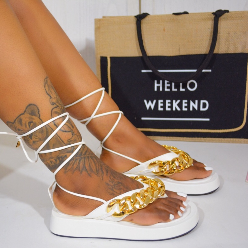 Lexi Lace Up Heels (White)